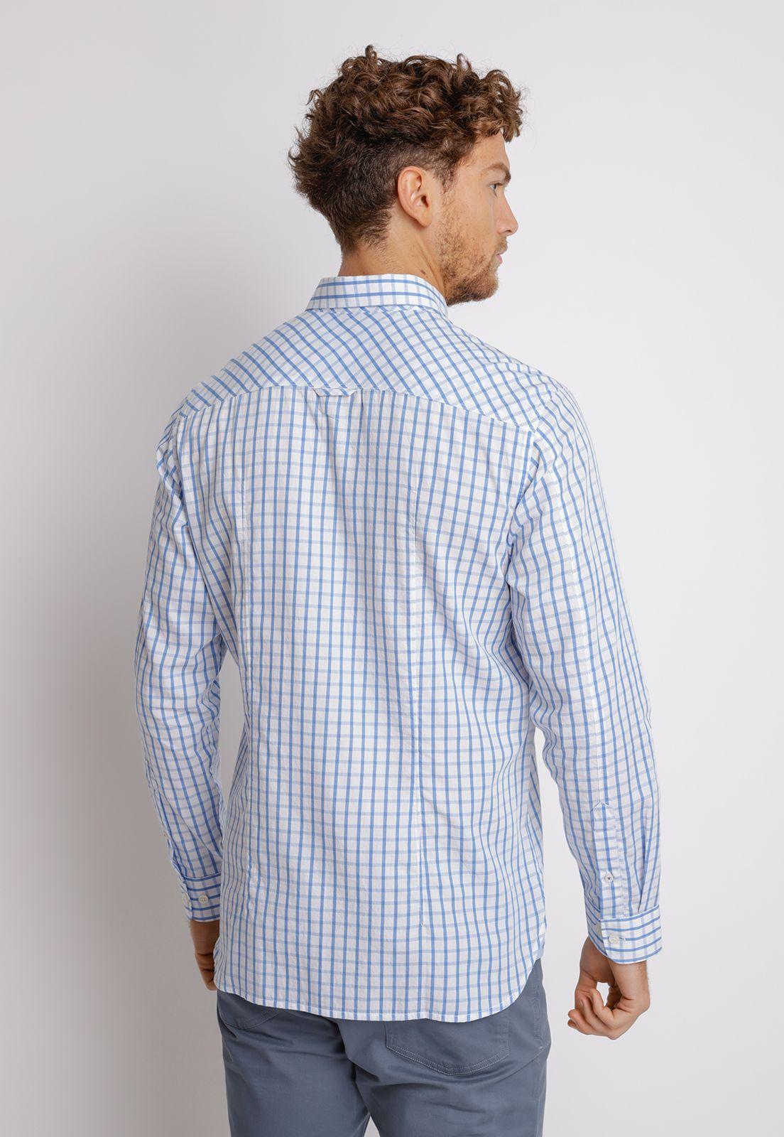 Camisa Manga Larga hombre Slim Fit Belisario Algodón Blanco-1