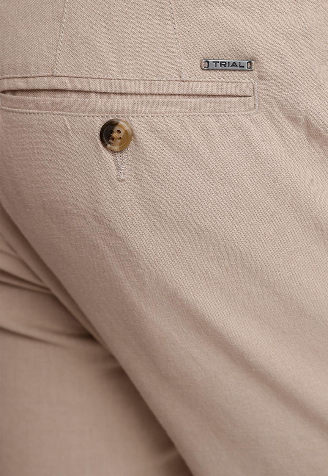 Pantalón hombre lino Tabaco-2