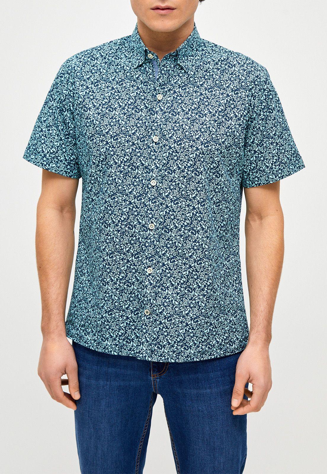 Camisa Casual Bidens Blanco/Azul-0