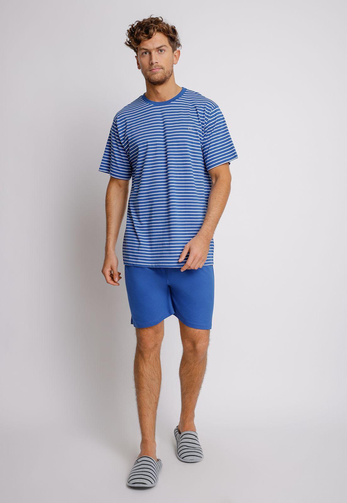 Pijama hombre Metropoli Algodón Azul Marino-3
