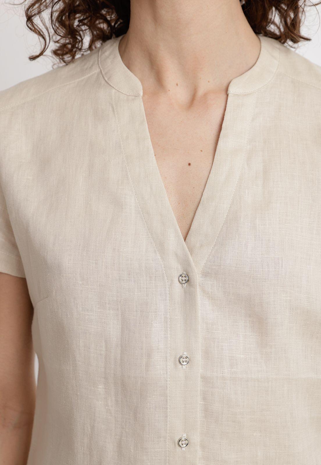 Blusa Mujer Keiko Lino Beige-2