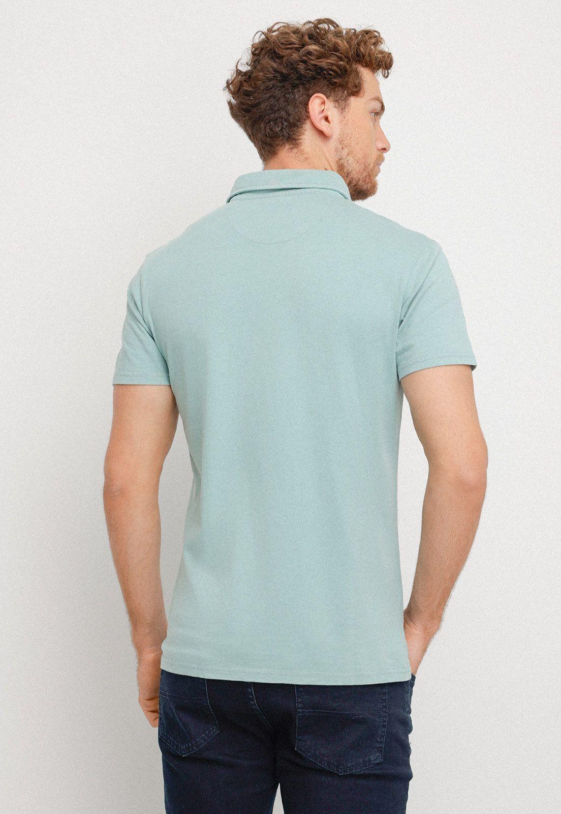 Polera Hombre Slim Fit Marc Algodón Verde Agua-1