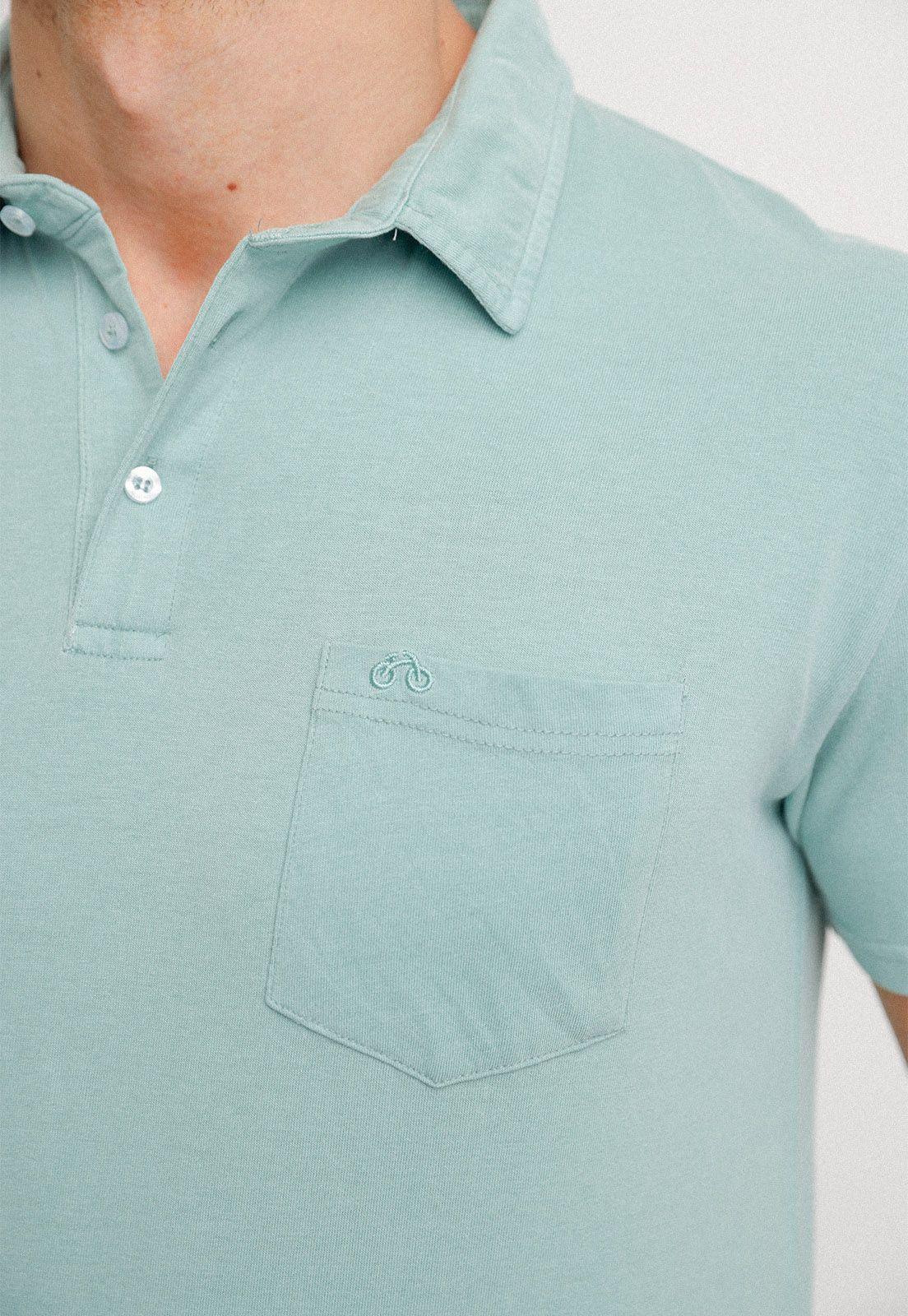 Polera Hombre Slim Fit Marc Algodón Verde Agua-2