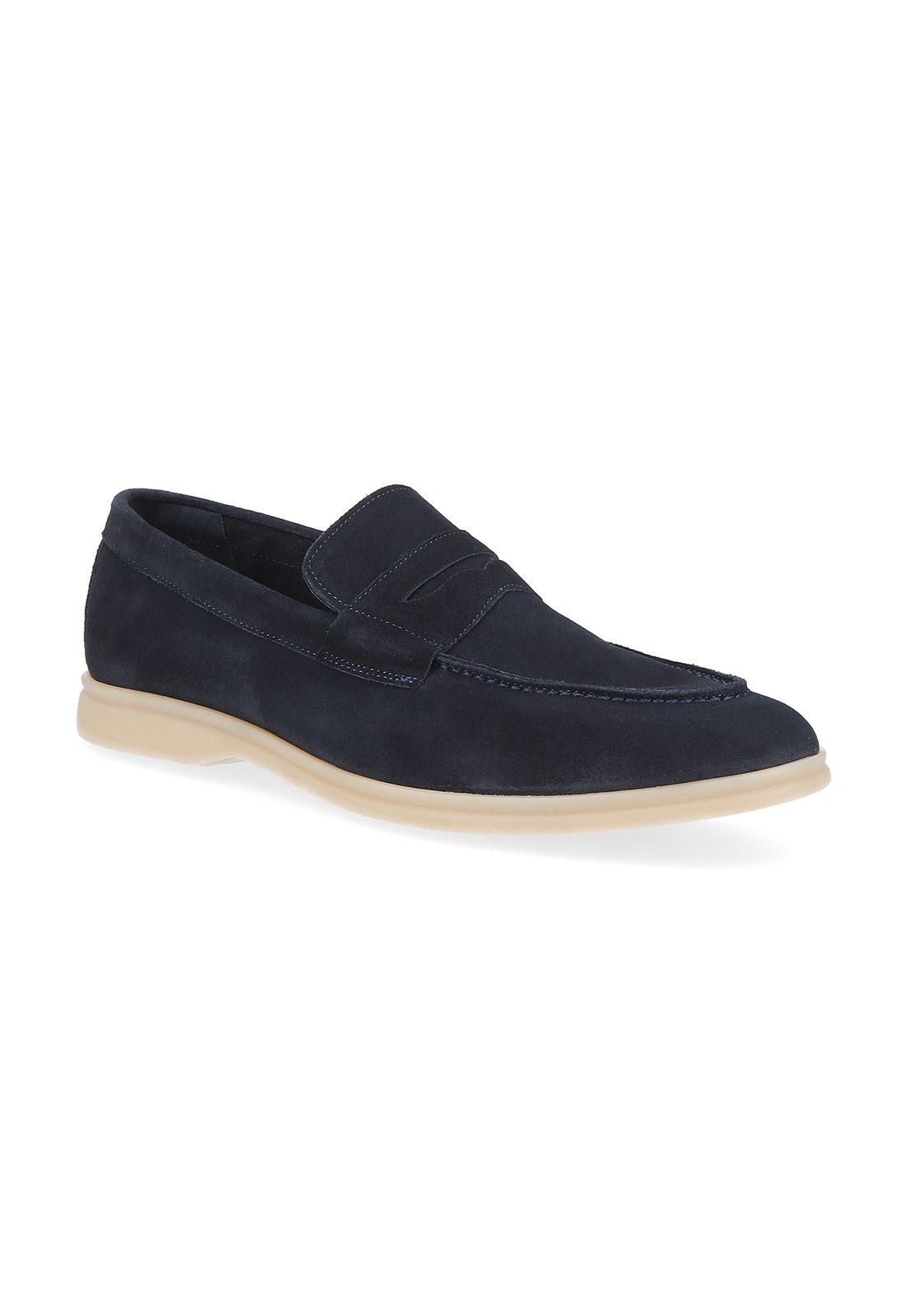 Mocasines Casual Italianos Salorno Moc Toe Penny Loafer Navy-0