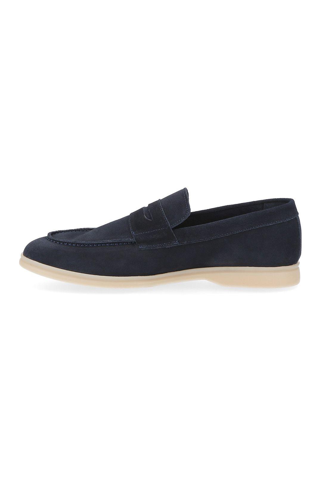 Mocasines Casual Italianos Salorno Moc Toe Penny Loafer Navy-1