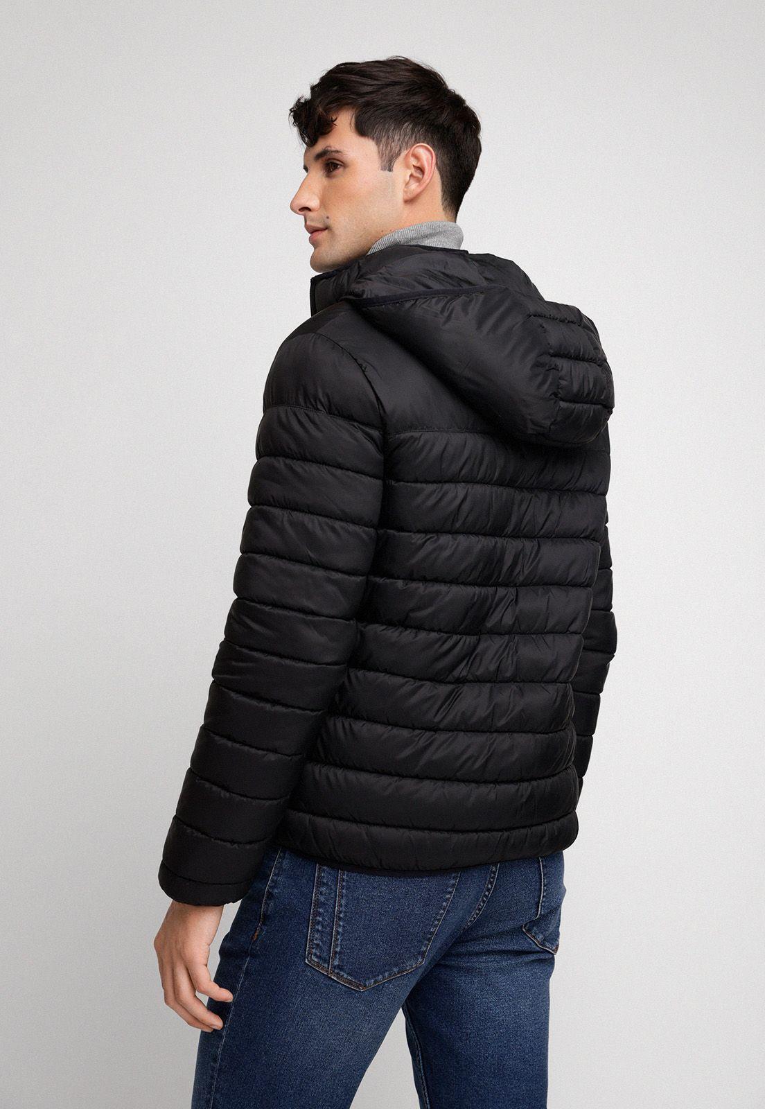 Parka Ligera Acolchada Negra Perry Ellis-1
