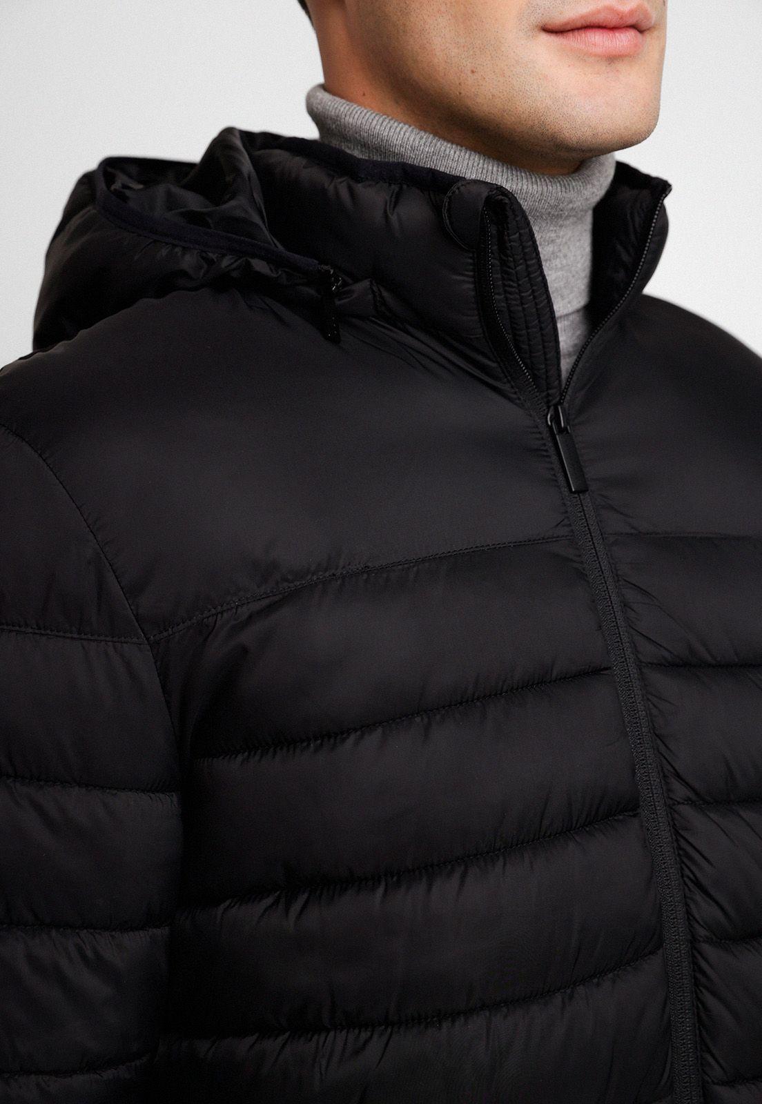Parka Ligera Acolchada Negra Perry Ellis-2