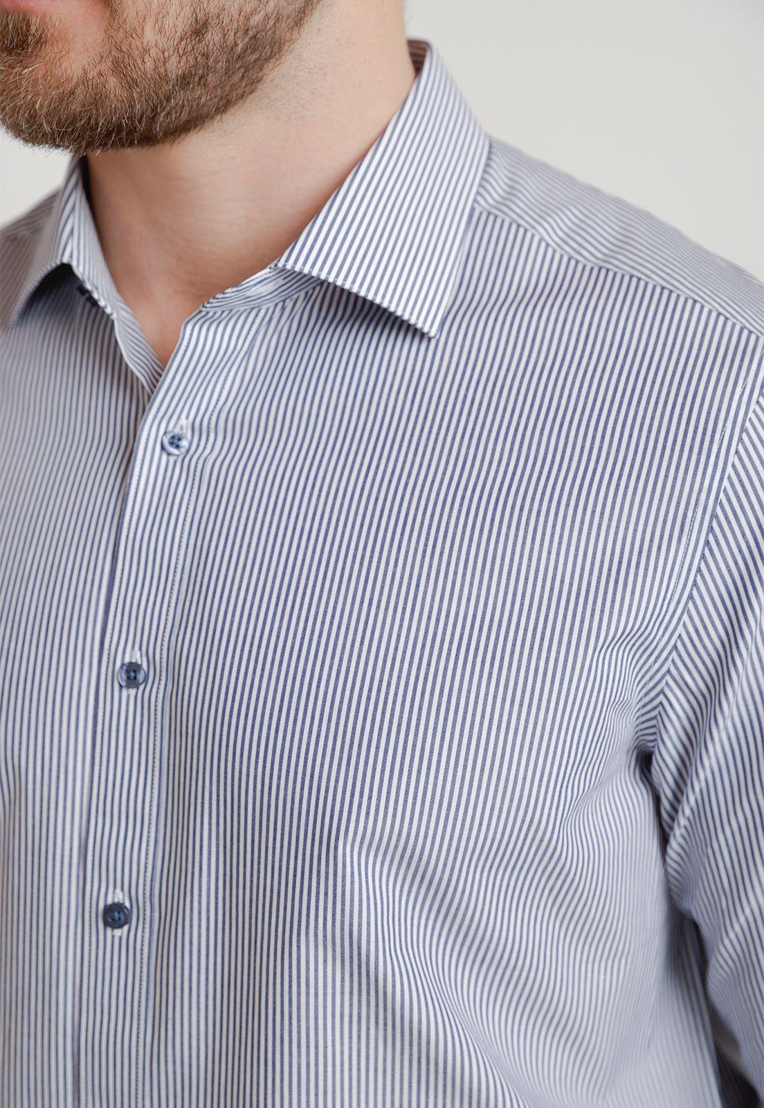 Camisa Hombre Formal Classic Azul-2