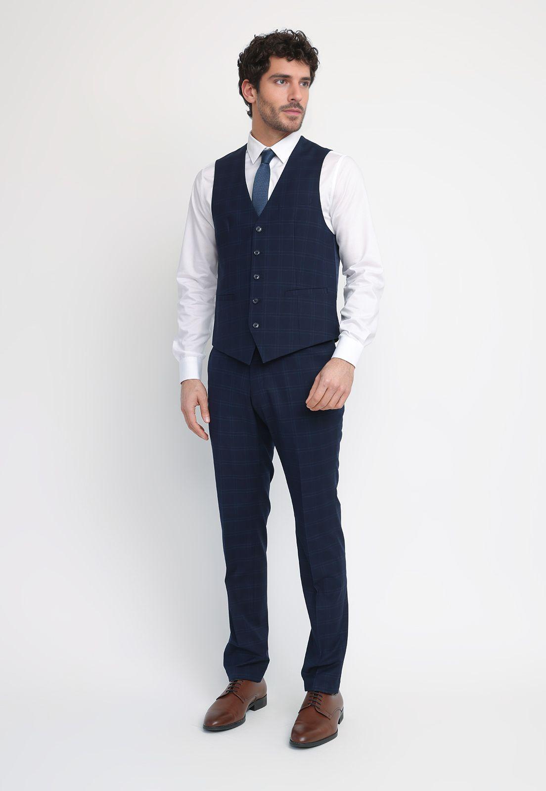 Gilet Formal Hombre Azul THE WASHABLE VEST S25-26-3