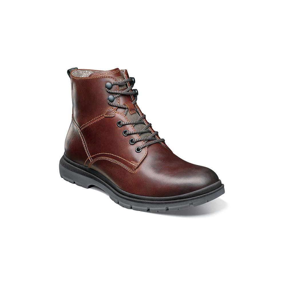 Botines Lookout Plain Toe Lace Up Boot Café-0