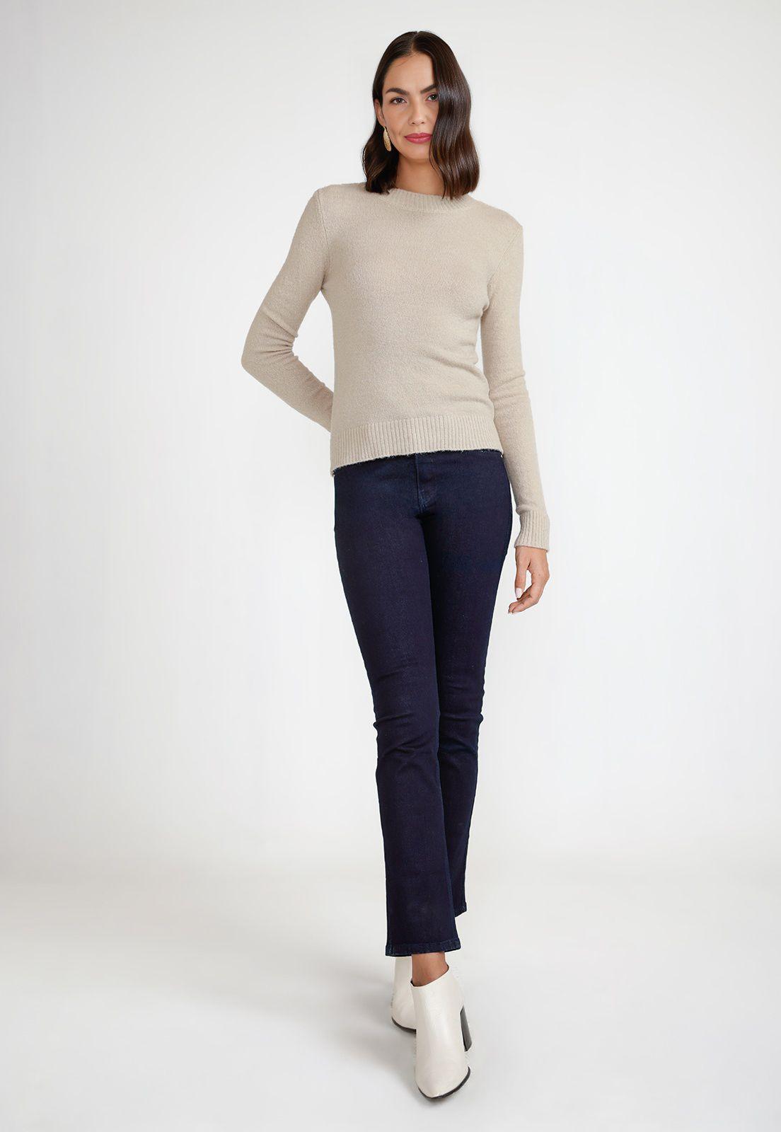Sweater Mujer Acrílico Beige-3