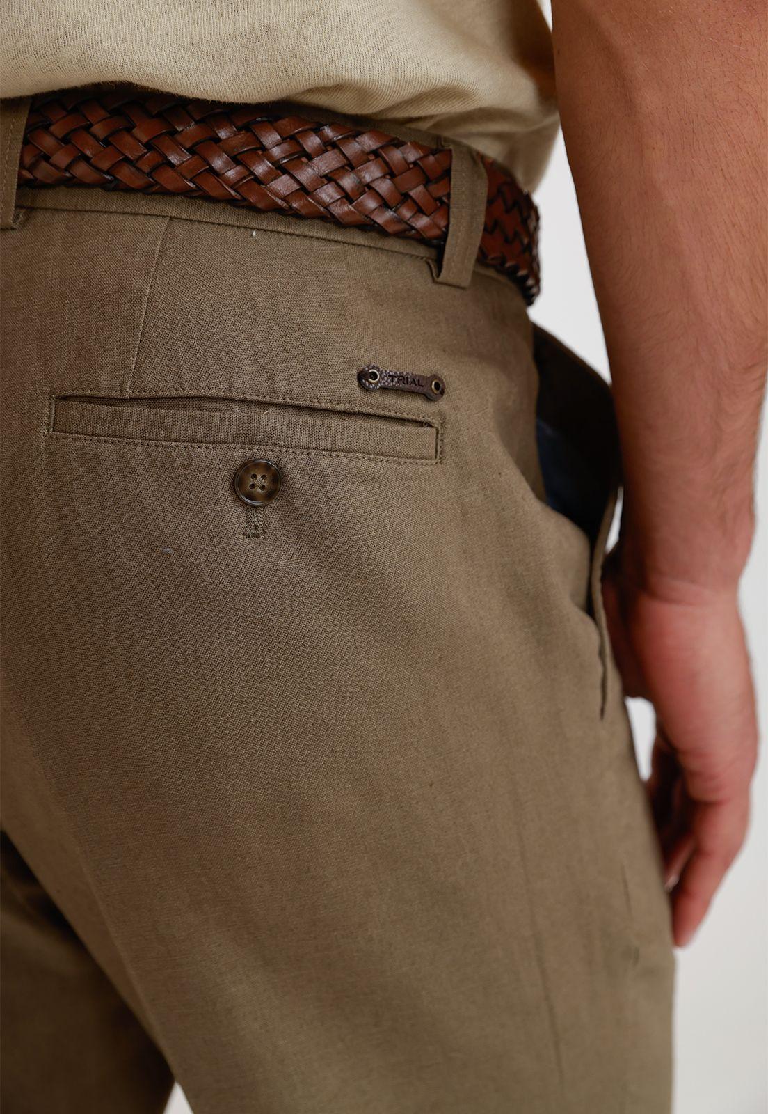 Pantalón Hombre Lino Venancio  Verde-2