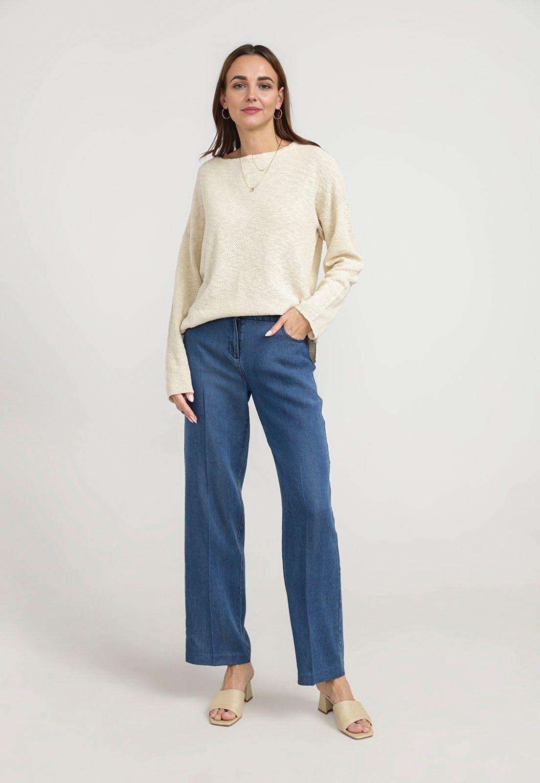 Sweater Mujer Cameron Algodón Blanco-3