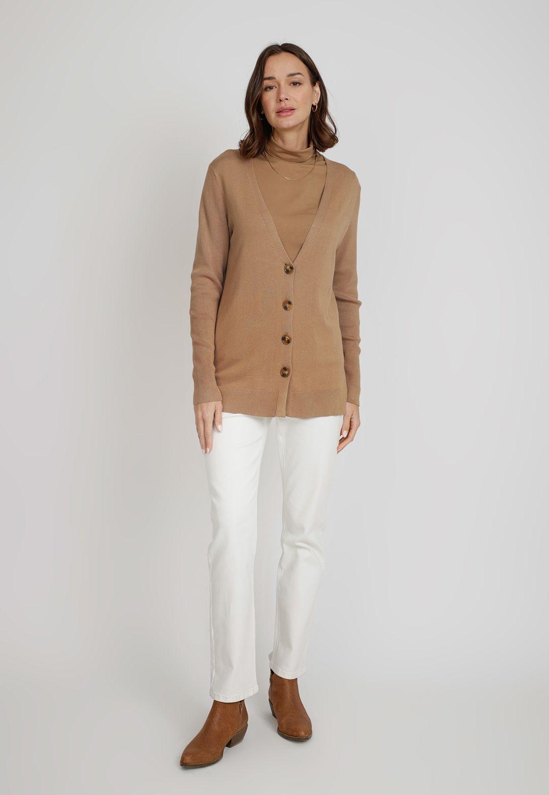 Tejido De Mujer Margarita Top Taupe-3