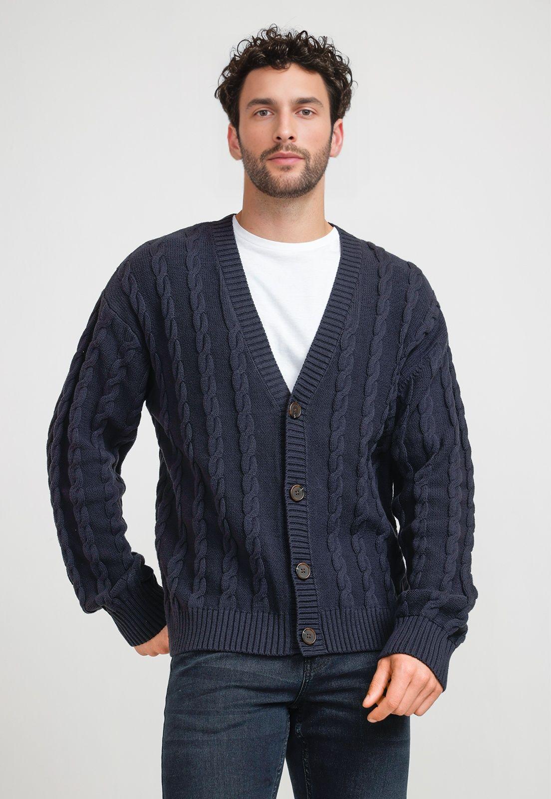 Sweater Hombre Cardigan Navy-0