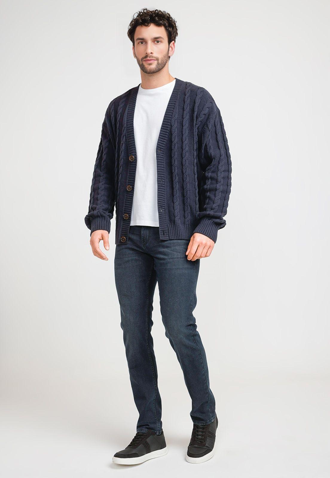 Sweater Hombre Cardigan Navy-3