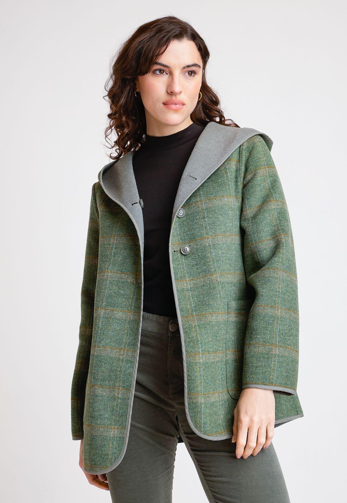 Chaquetón De Mujer Reversible Anele Color Salvia-0