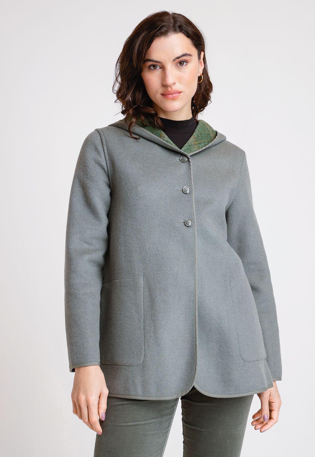 Chaquetón De Mujer Reversible Anele Color Salvia-1