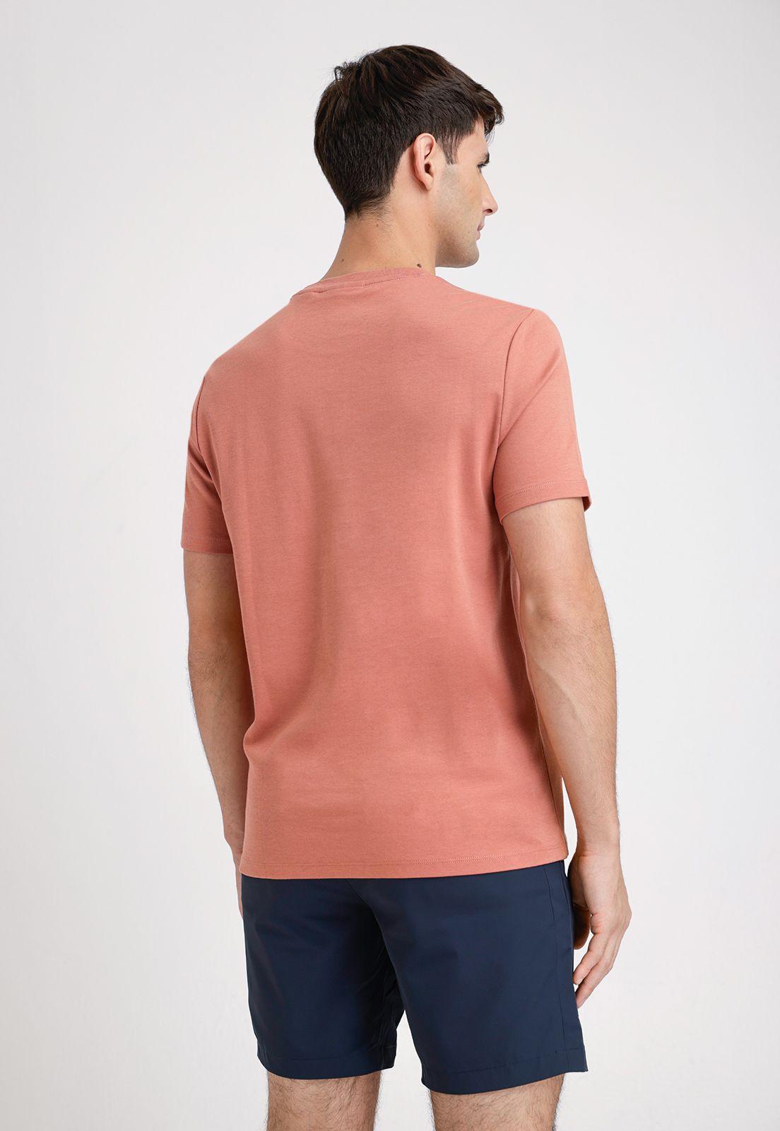 Polera Hombre Manga Corta Con Logo Terracota-1