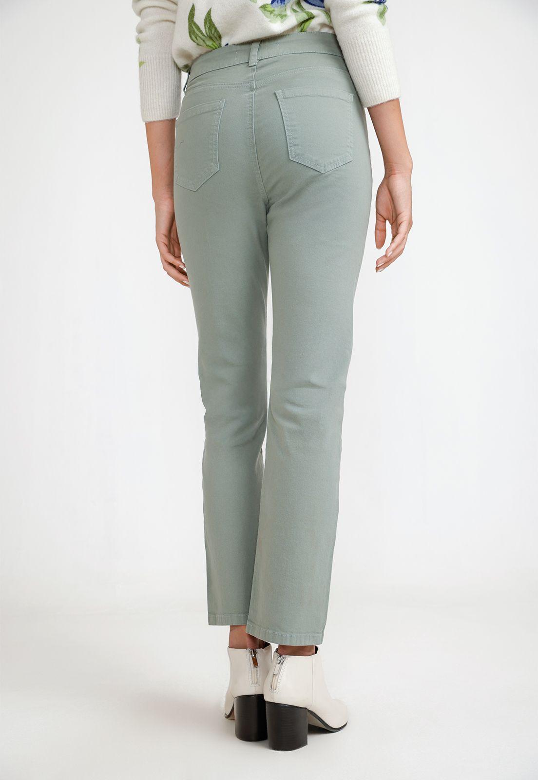 Pantalón Básico Mujer Algodón Peruano Verde-1