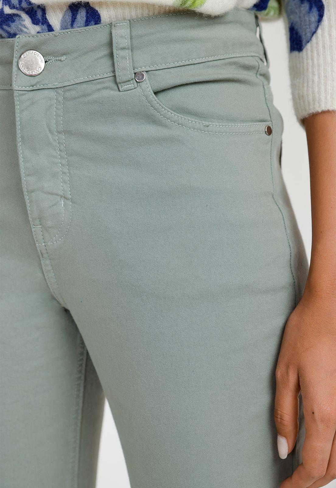 Pantalón Básico Mujer Algodón Peruano Verde-2
