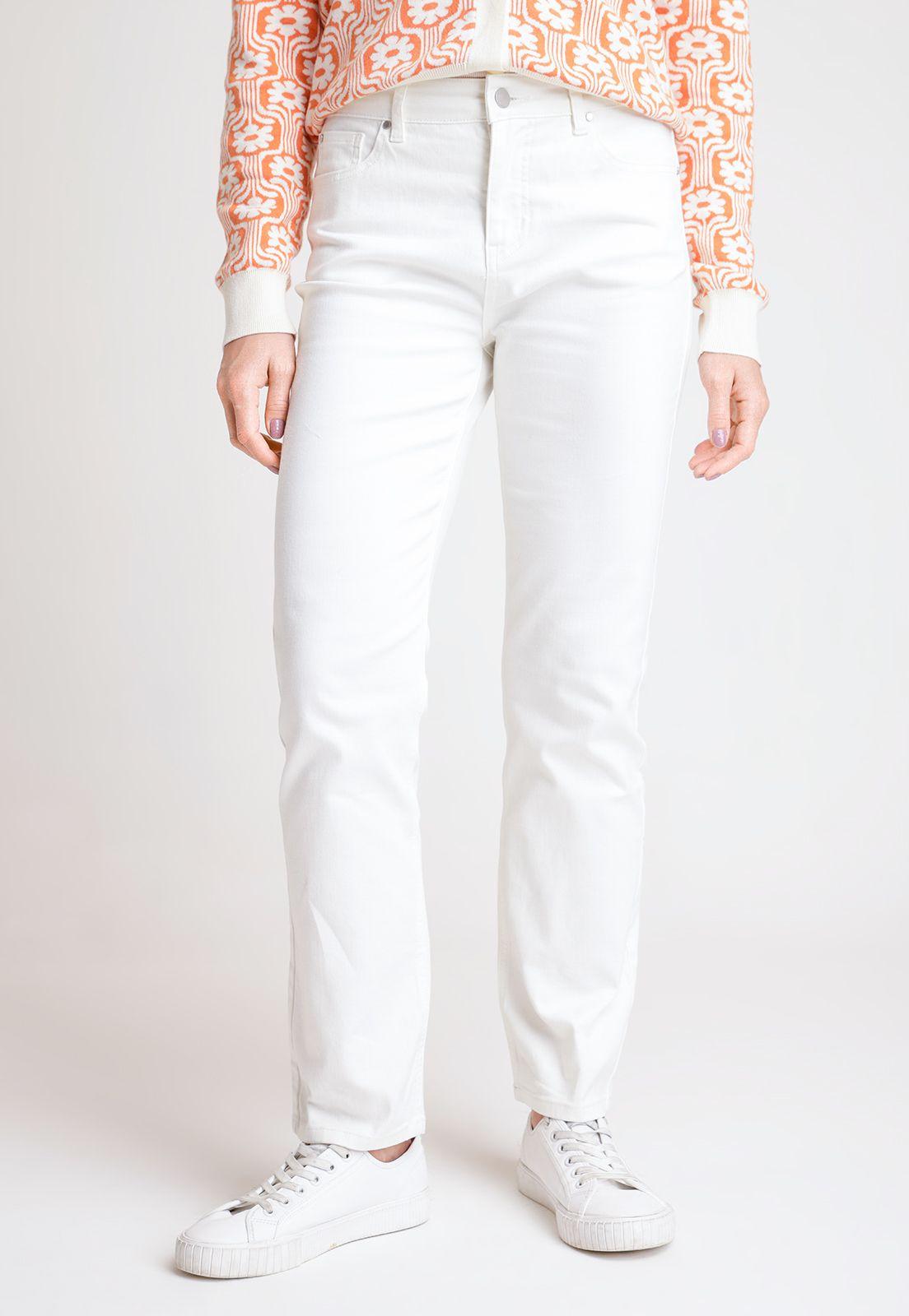 Jeans de Mujer Modelo Charlot Color Blanco-0