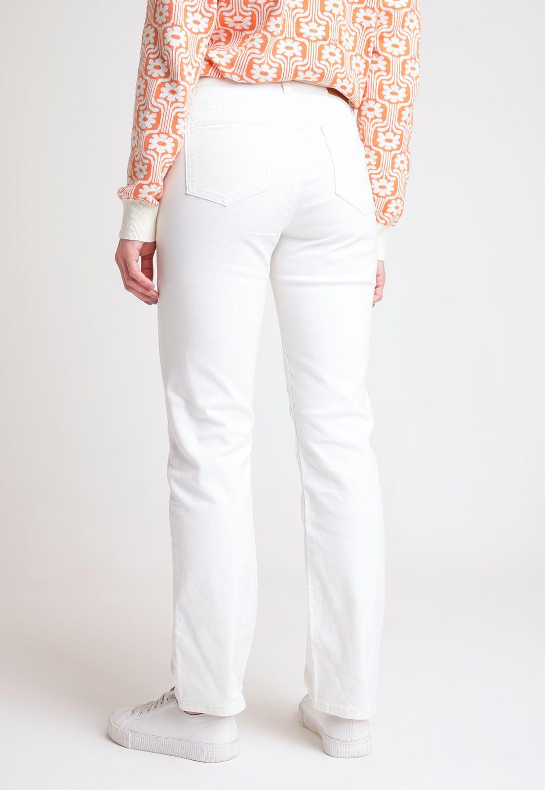 Jeans de Mujer Modelo Charlot Color Blanco-1