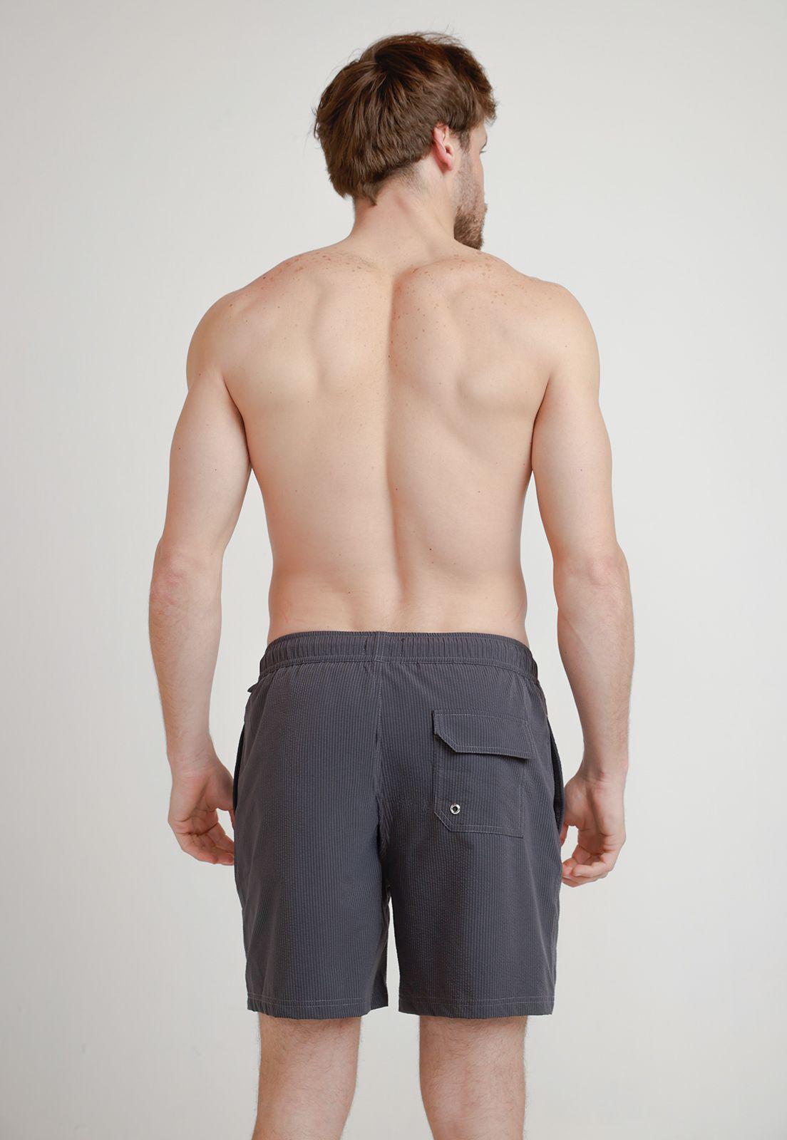 Traje De Baño Hombre Poliéster Liso Slim Justino Azul Marino-1
