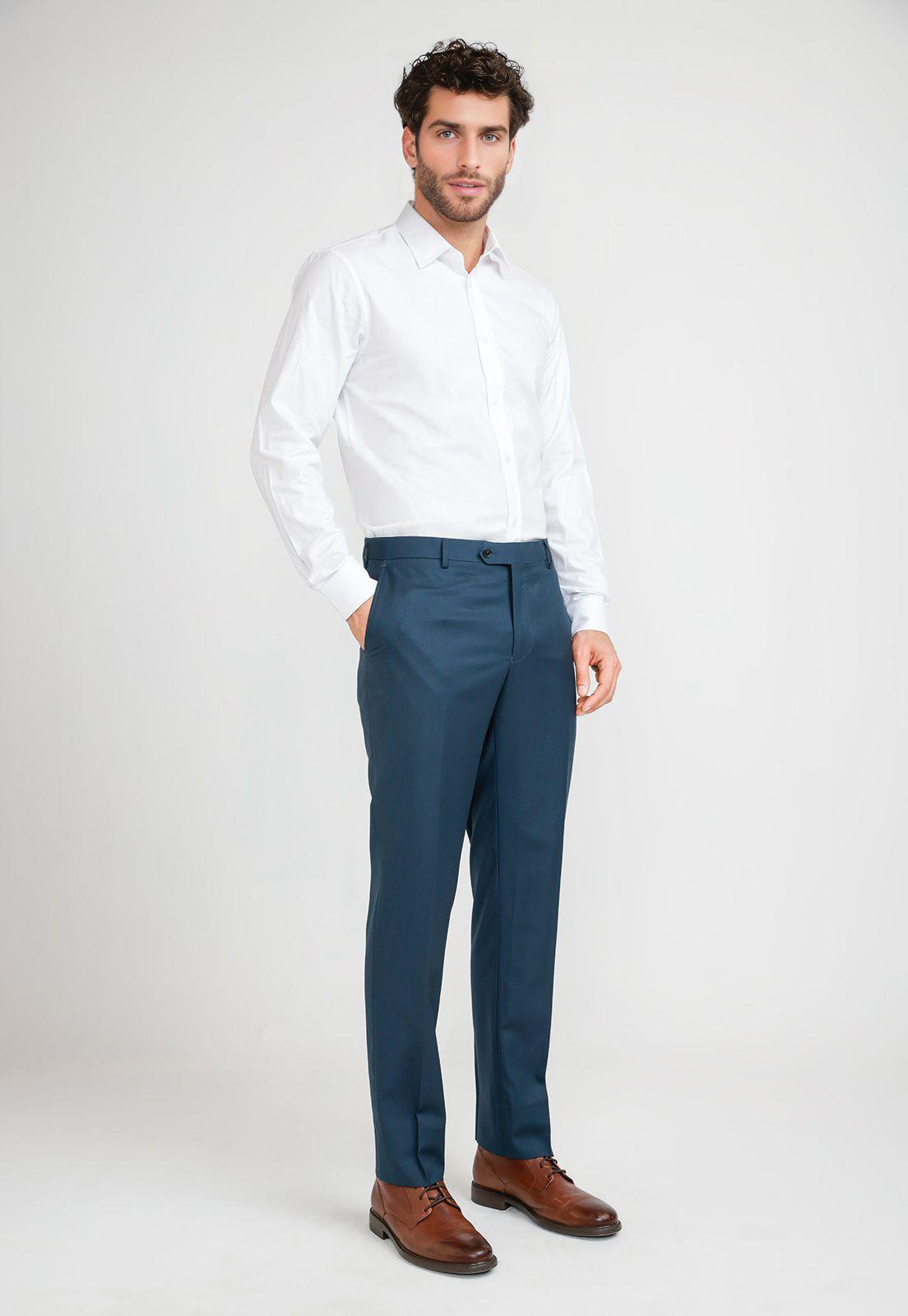 Pantalón Formal Hombre Petróleo-3