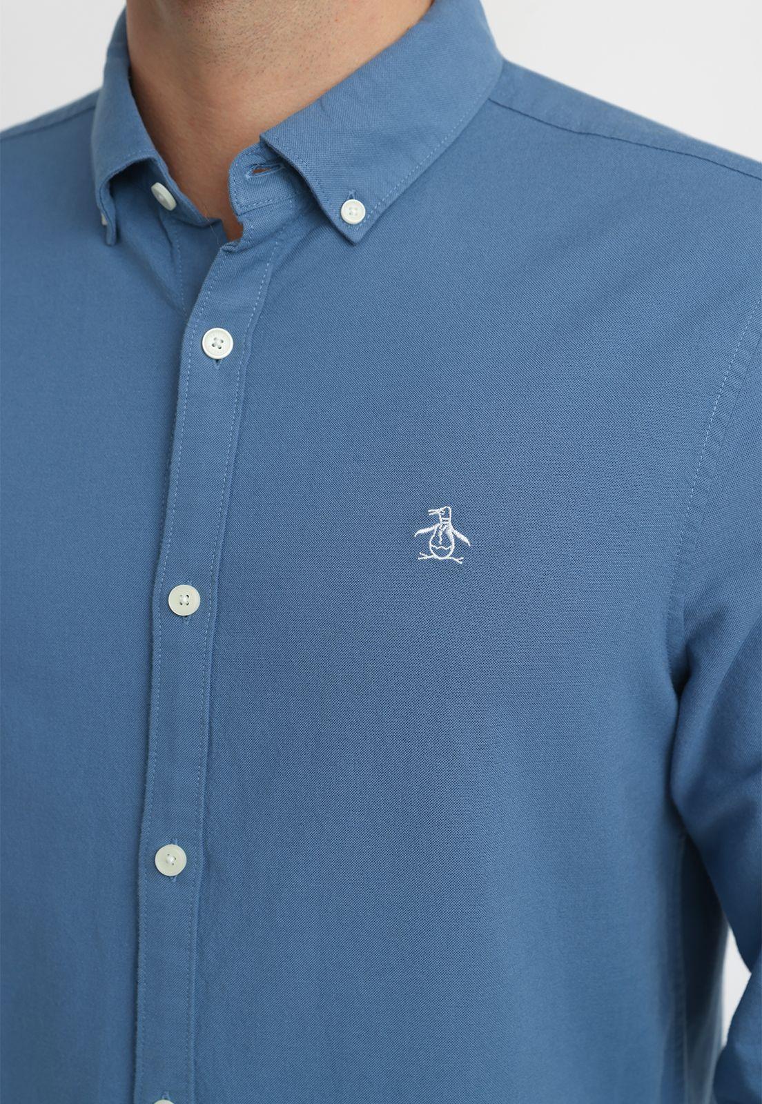 Camisa Hombre Azul Oscuro OPWSB035-2