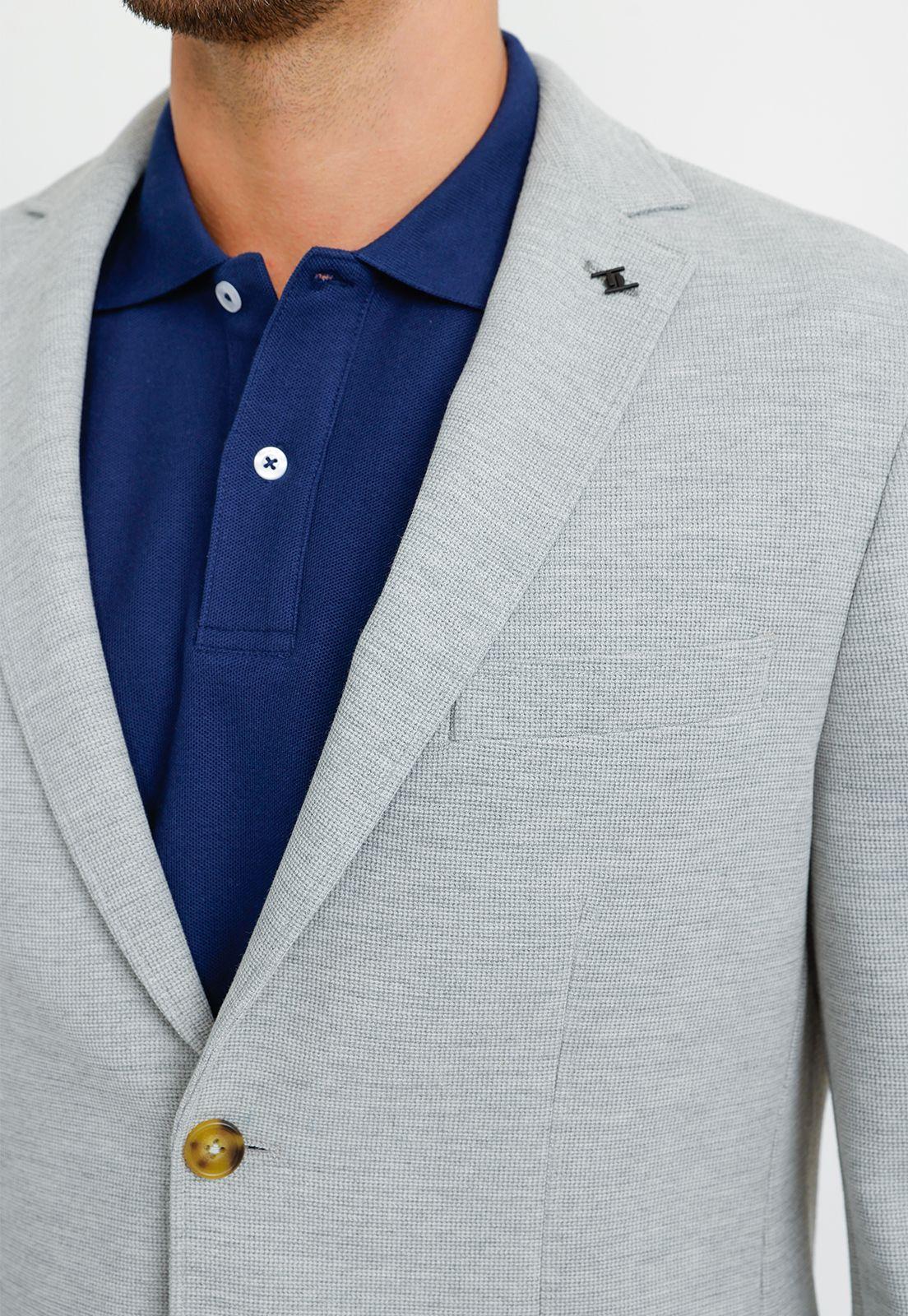 Chaqueta Hombre Basic Knit Gris-2