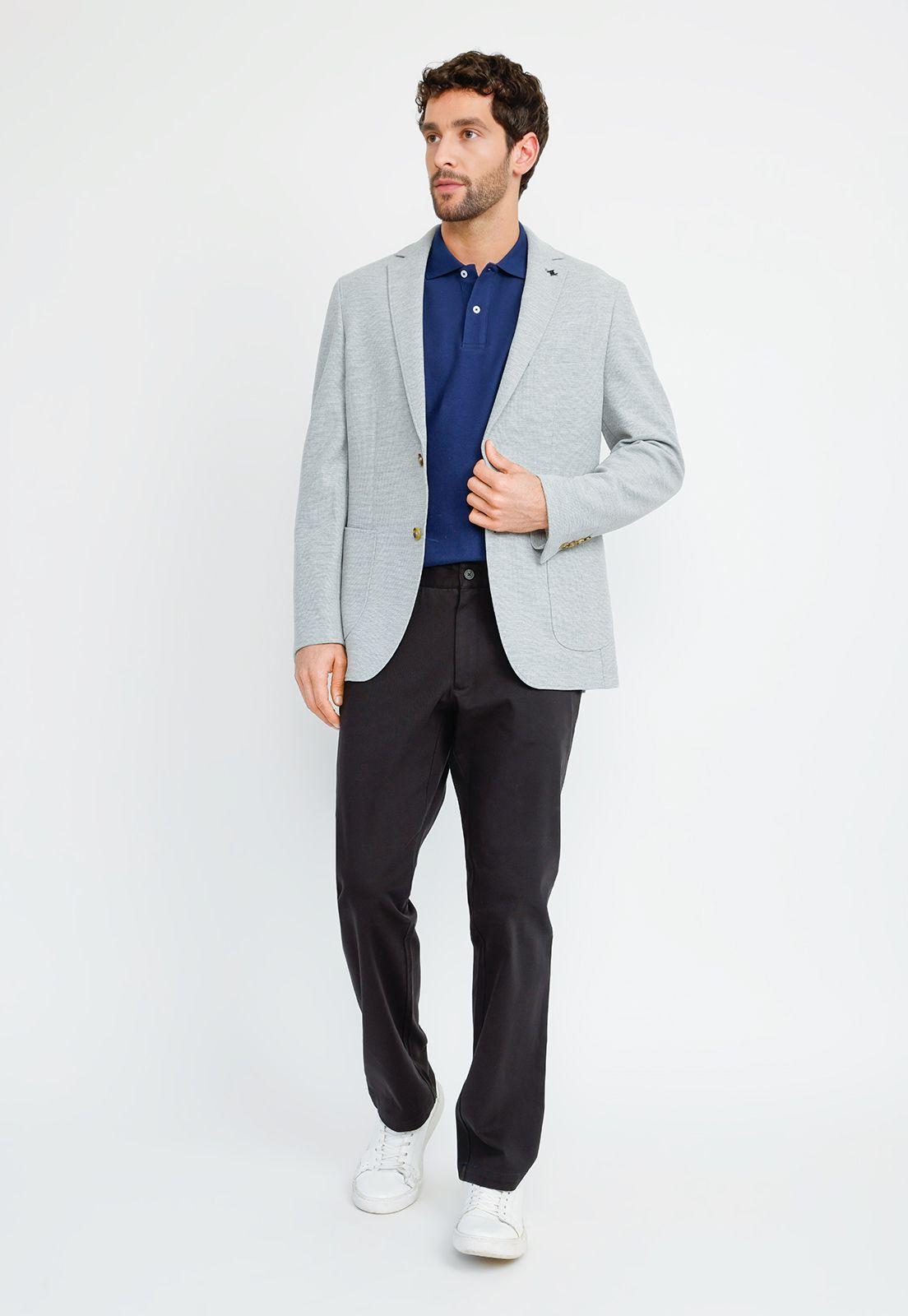 Chaqueta Hombre Basic Knit Gris-3