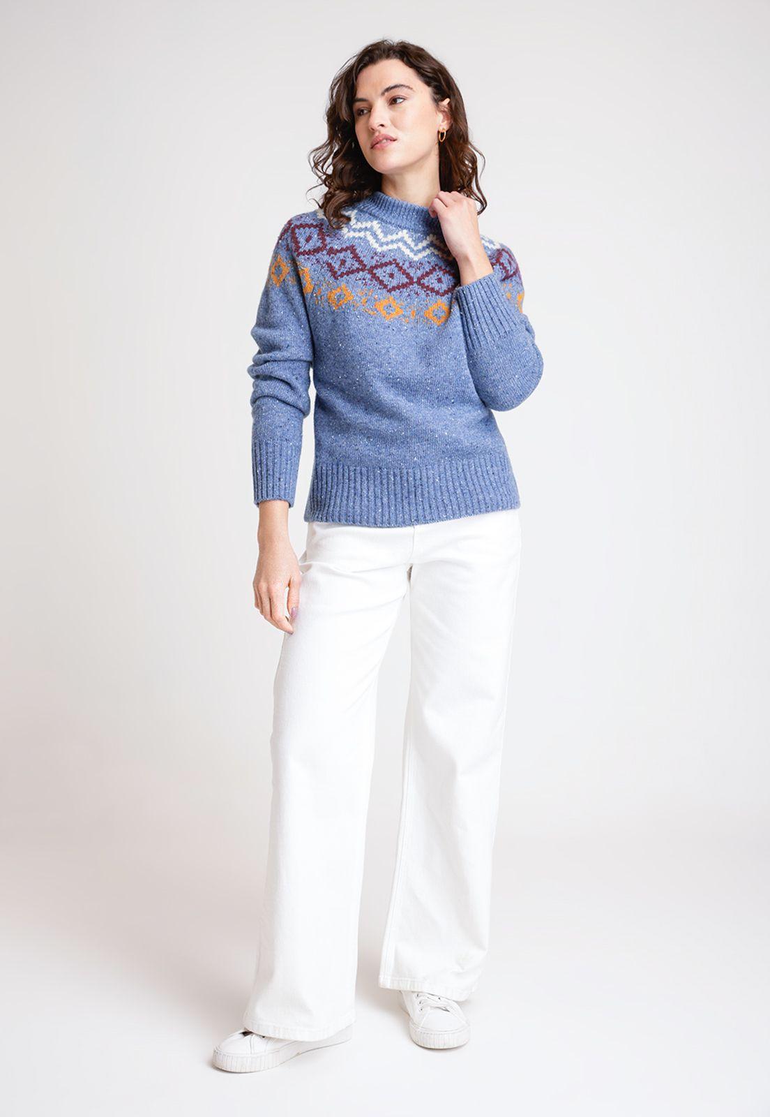 Tejido De Mujer Modelo Marina Color Celeste-3