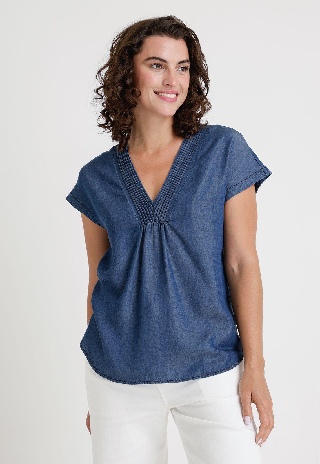 Blusa De Mujer Modelo Anse Color Indigo-0