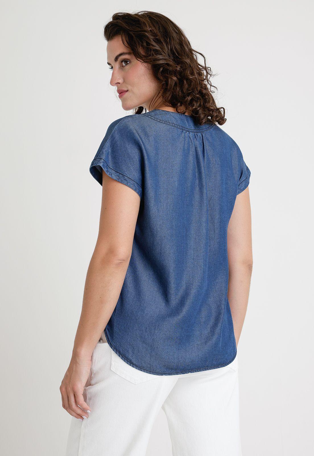 Blusa De Mujer Modelo Anse Color Indigo-1