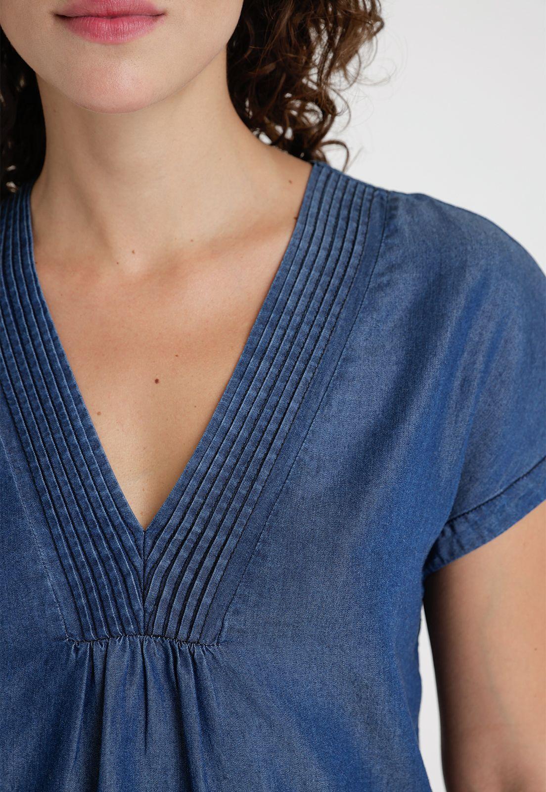 Blusa De Mujer Modelo Anse Color Indigo-2