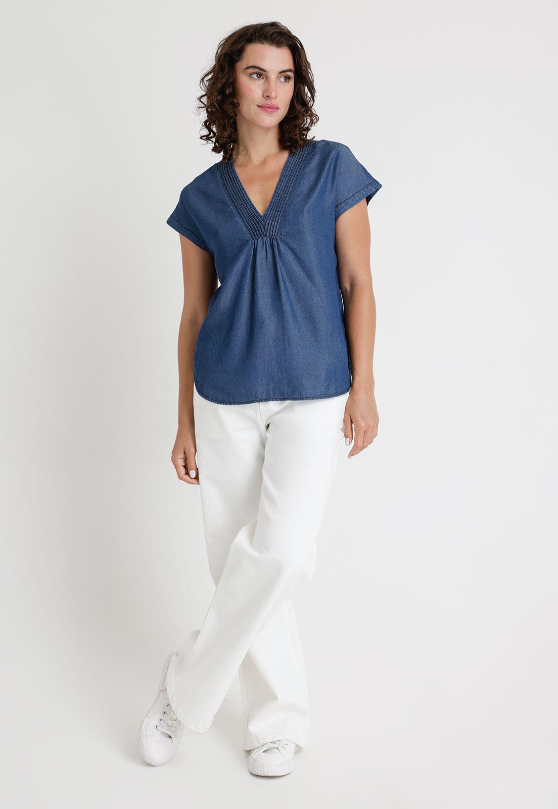 Blusa De Mujer Modelo Anse Color Indigo-3