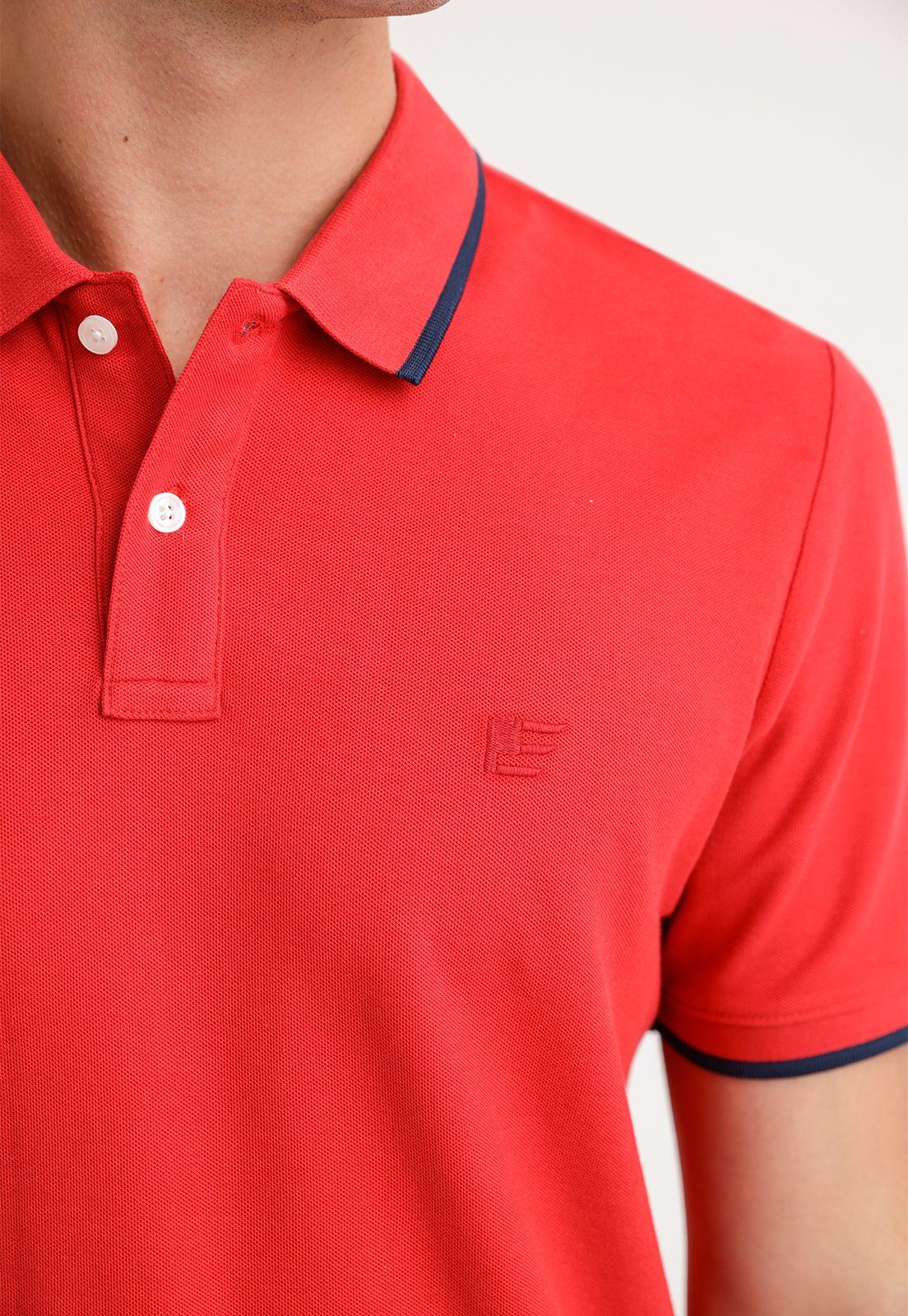 Polera Hombre Polo Lisa Rojo-2