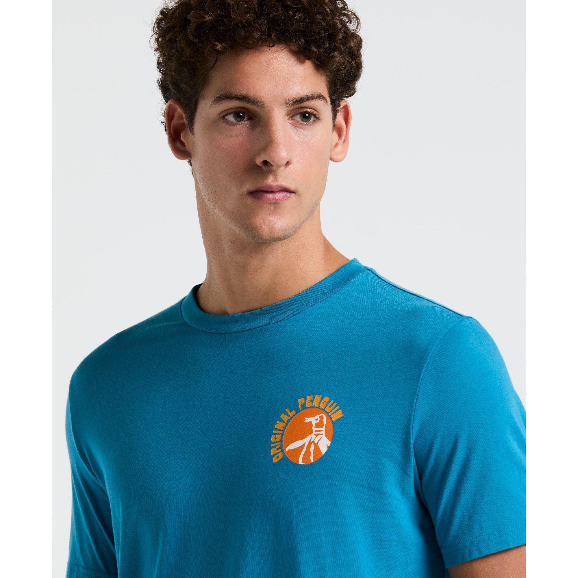 Polera Hombre Manga Corta Azul Piedra-2