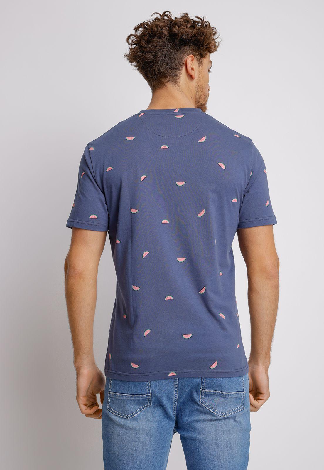 Polera hombre Slim Fit Miquele Algodón Índigo-1