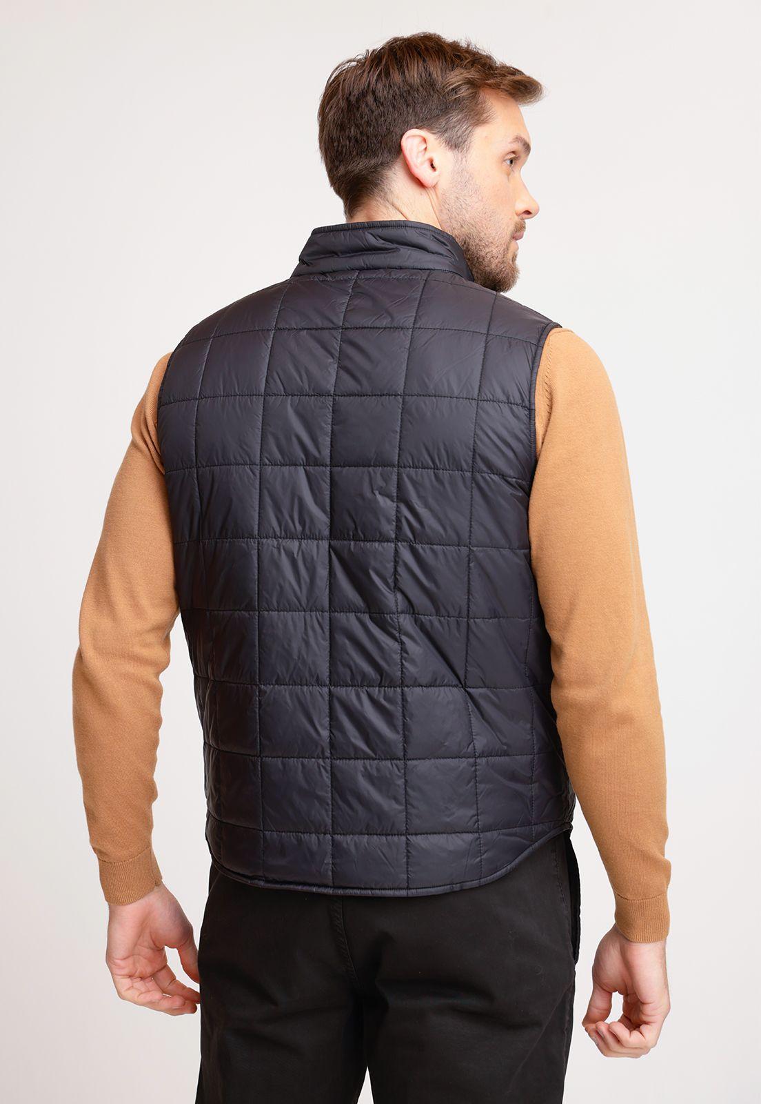 Parka Hombre Reversible Sin Mangas Slim Titania Negro Café-2