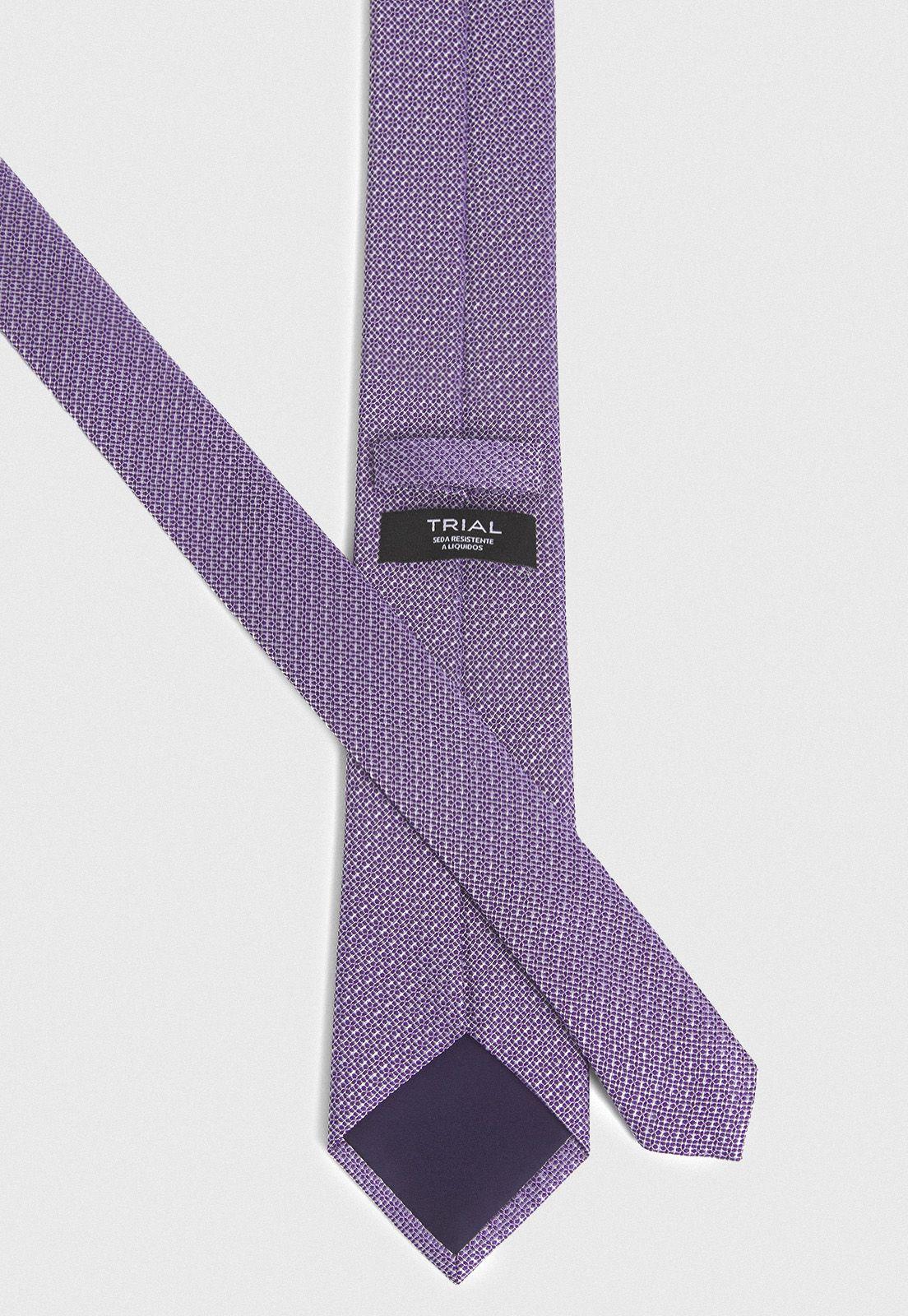 Corbata Formal Hombre Seda Diseño Travel Violeta-1