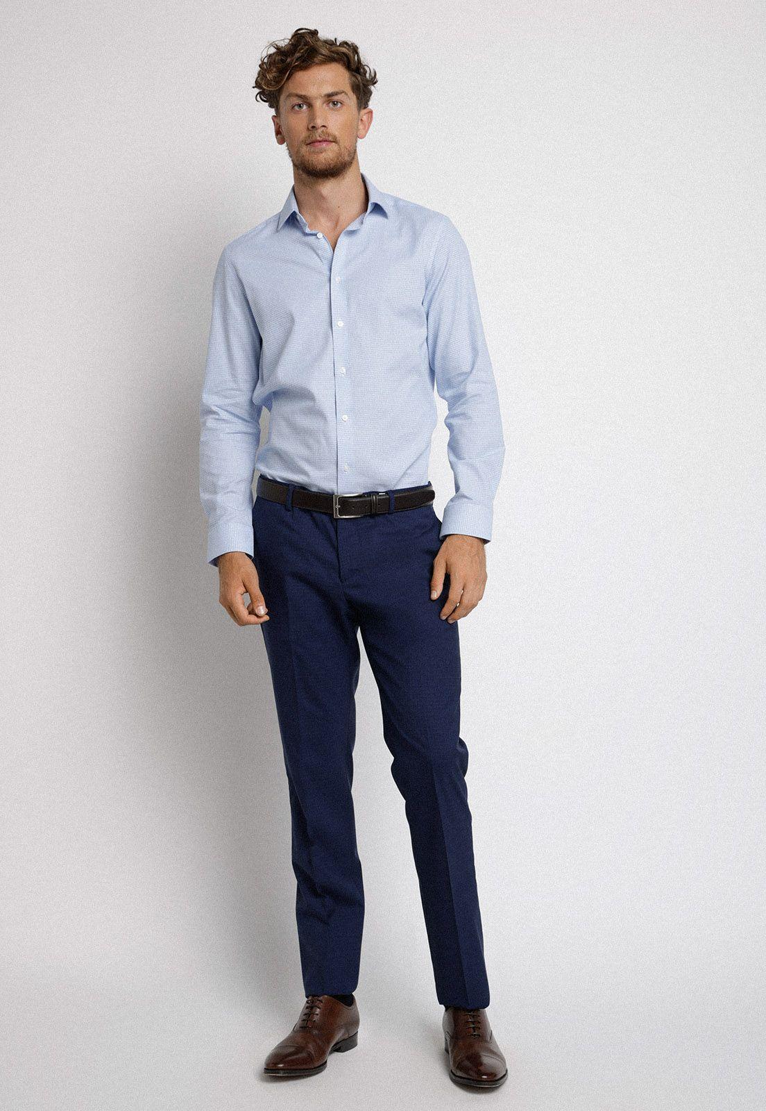 Camisa Formal Dynamic Celeste-3