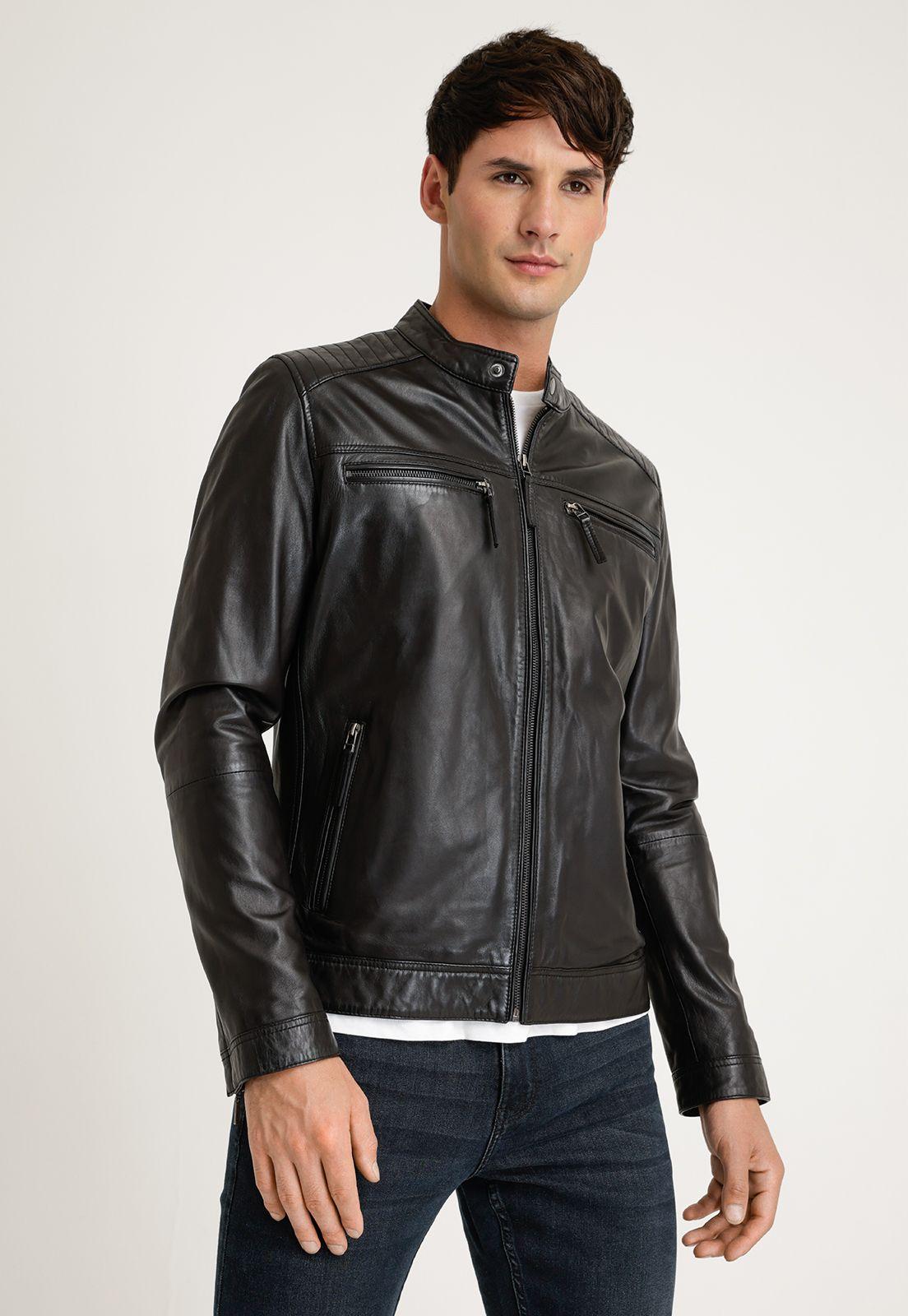Chaqueta Cuero Hombre-0
