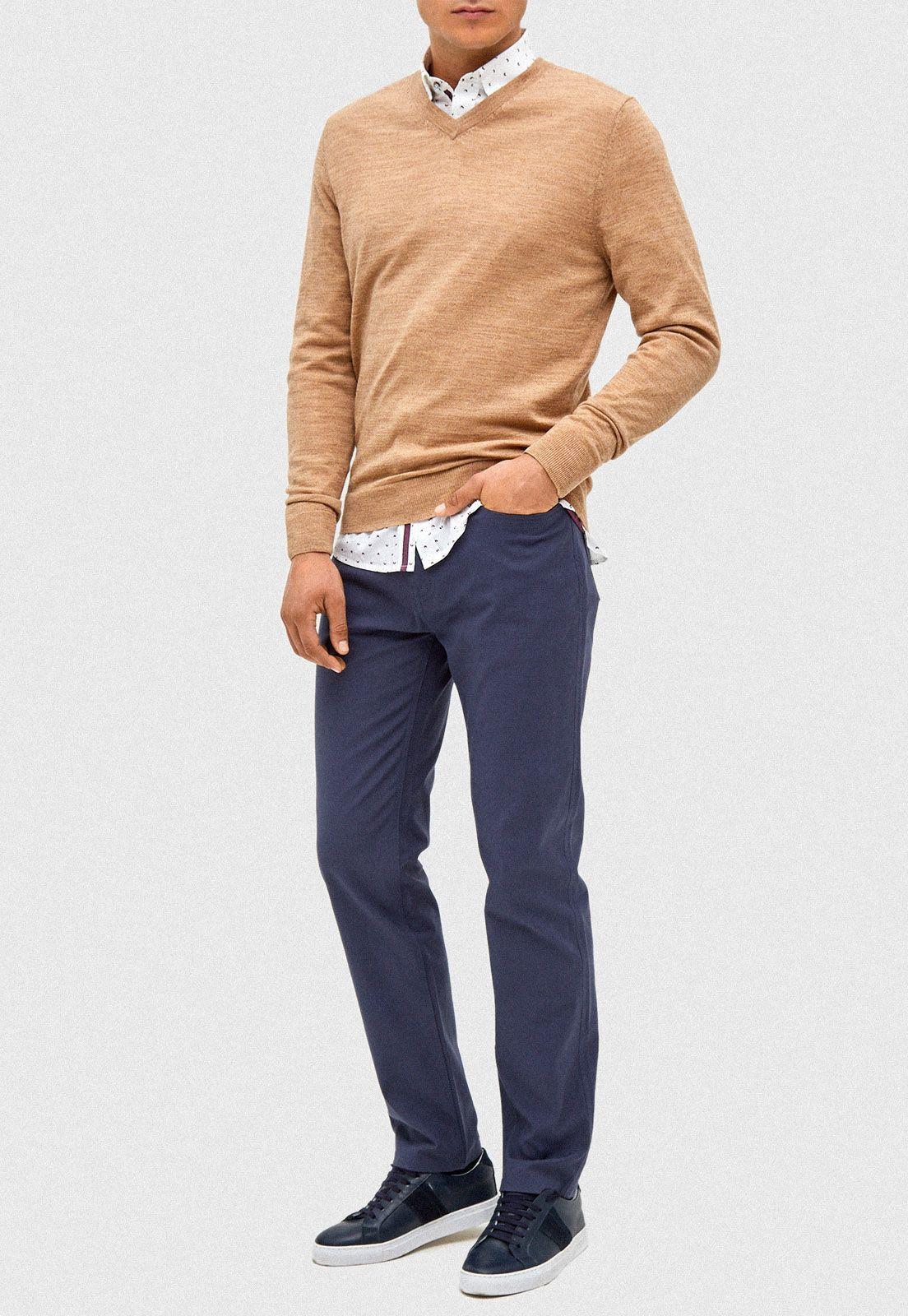 Sweater V Neck  café claro-3