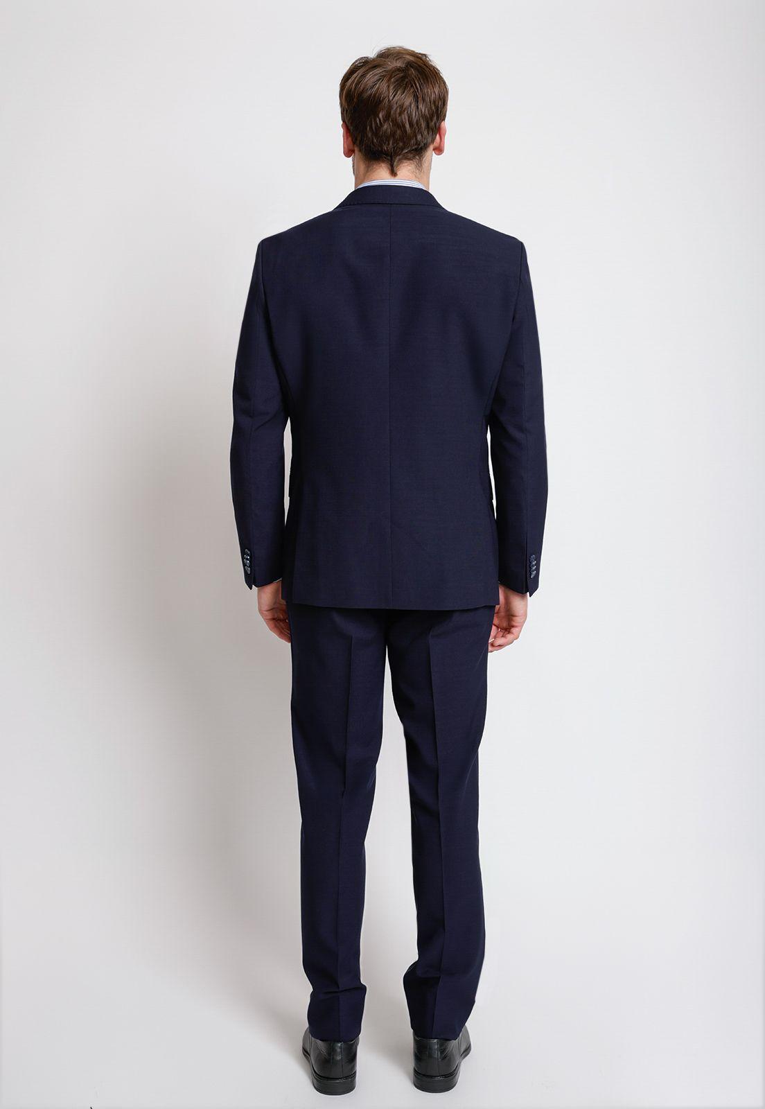 Traje Formal Hombre Lana Virgen Fantasía Slim Vercelli Azul Marino-1