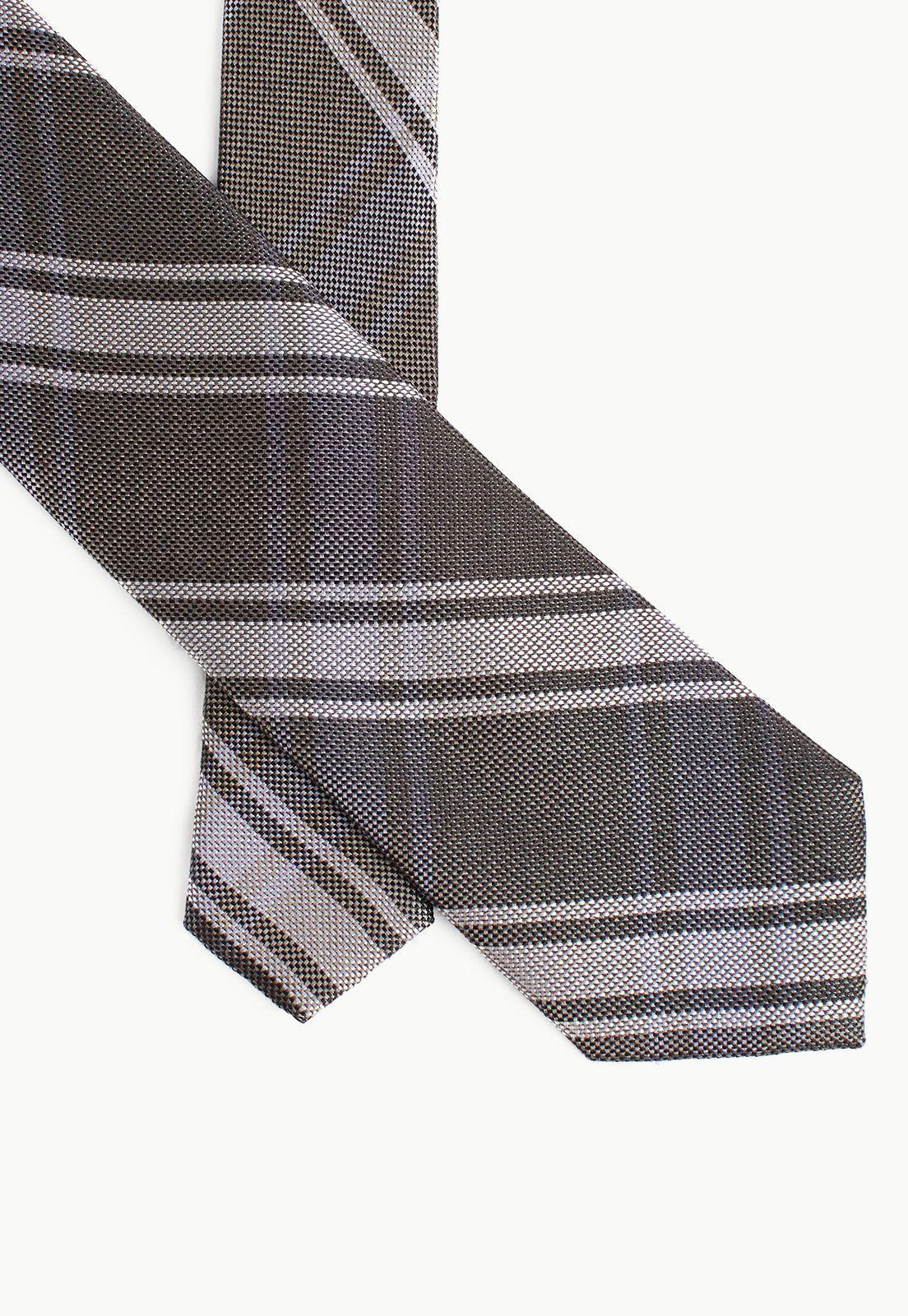 Corbata Formal Cuadros Gris Collection-1