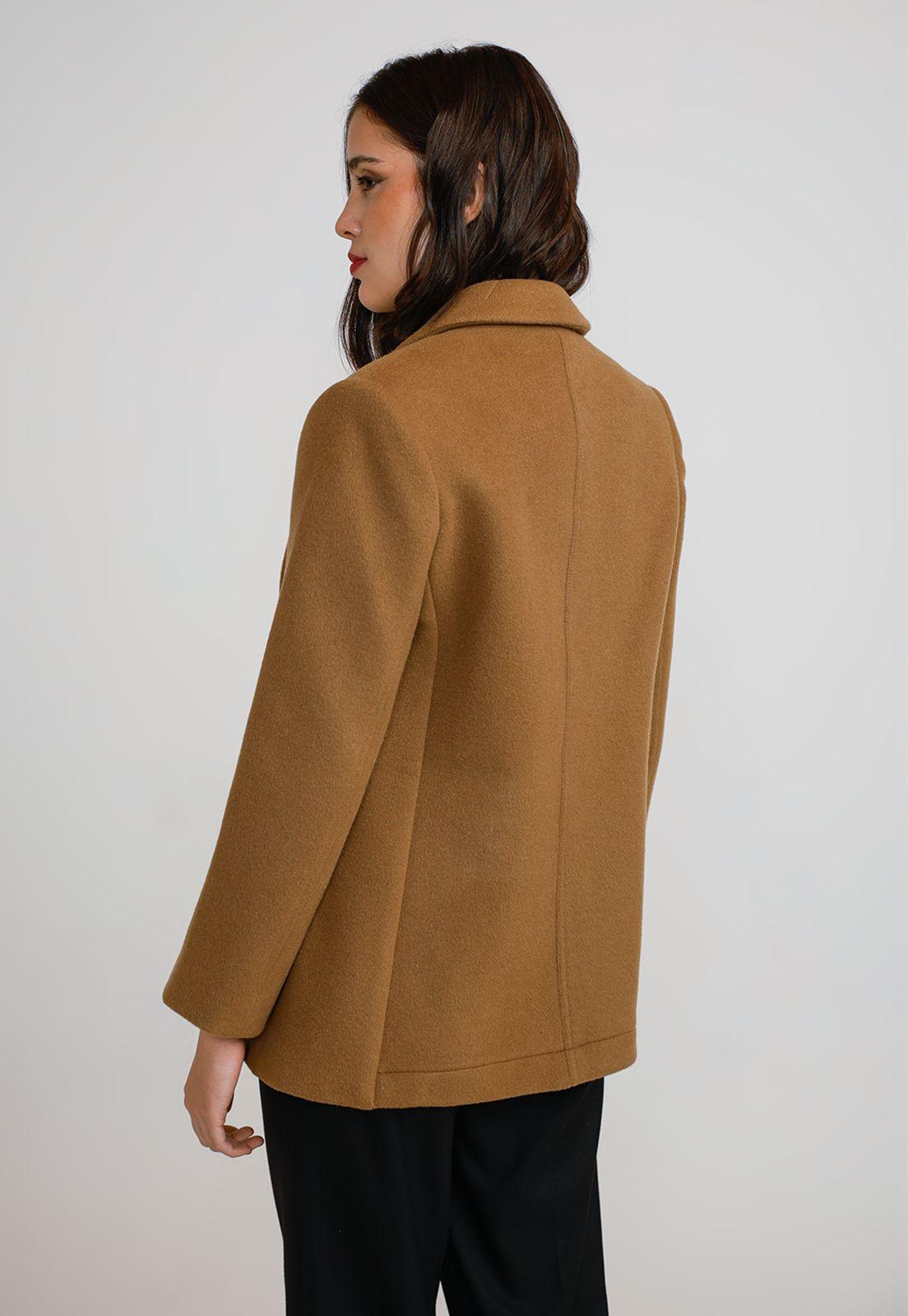 Blazer Mujer Lana Camel-1