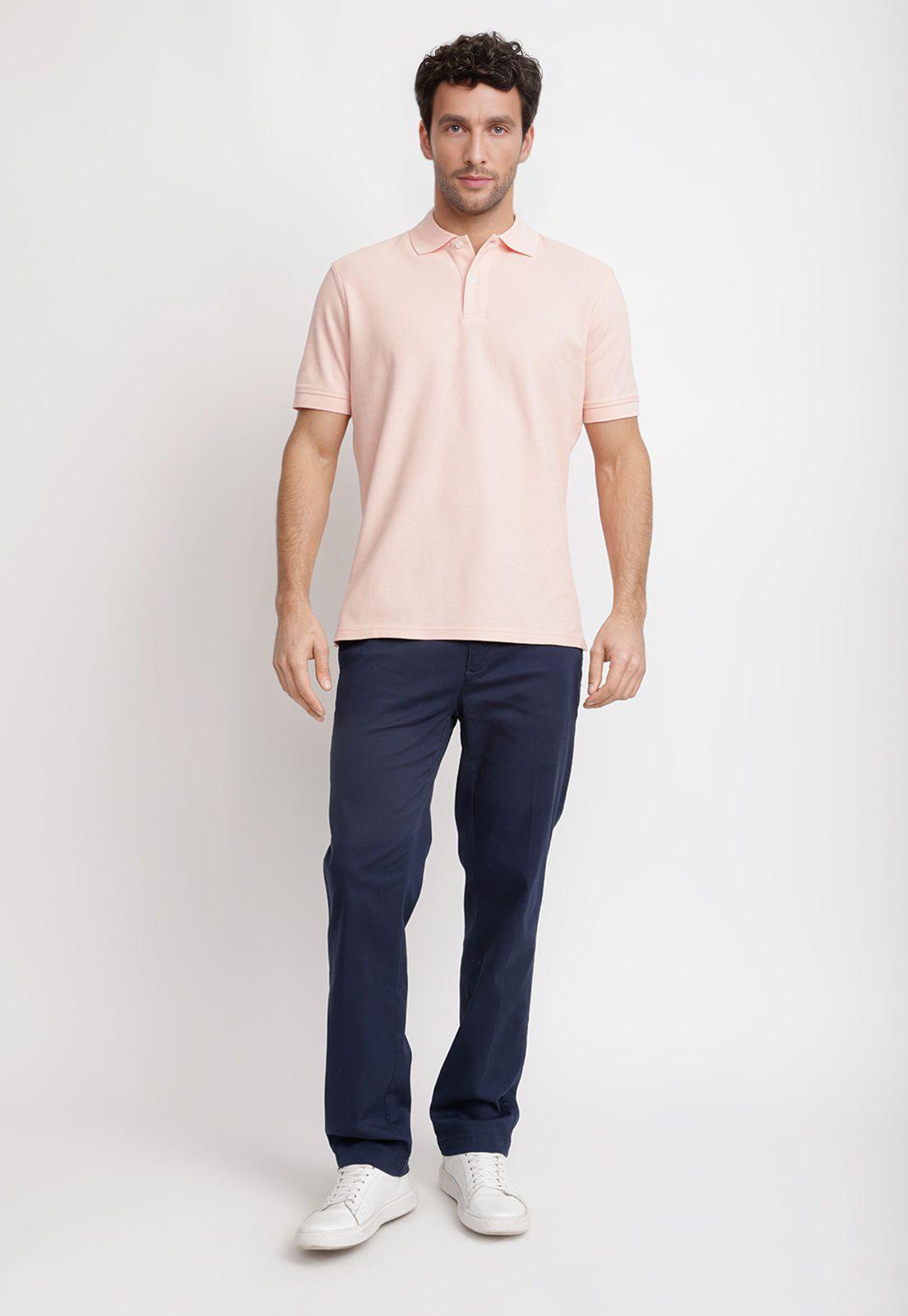 Polera Polo Pique Algodón Marini Coral-3