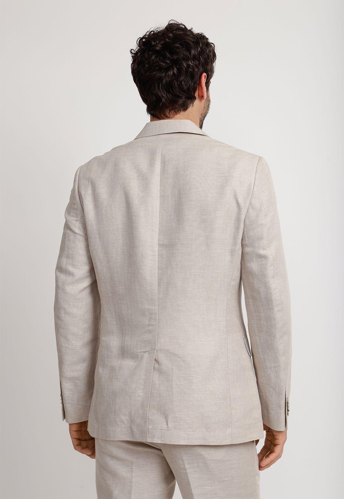 Chaqueta Formal Hombre Lino Natural-1